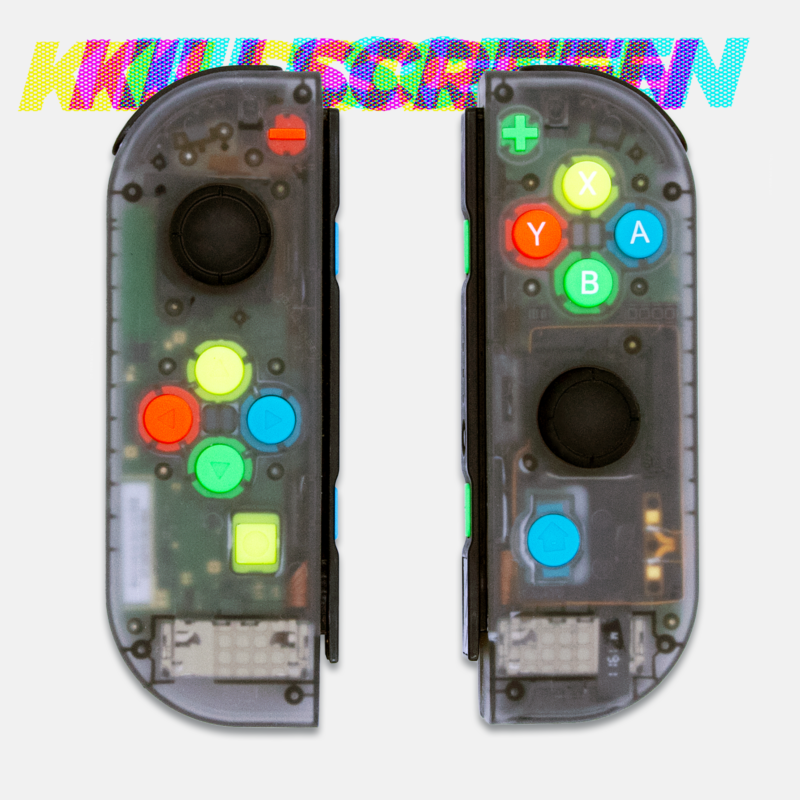 Clear Black Nintendo Switch Joycons by Killscreen