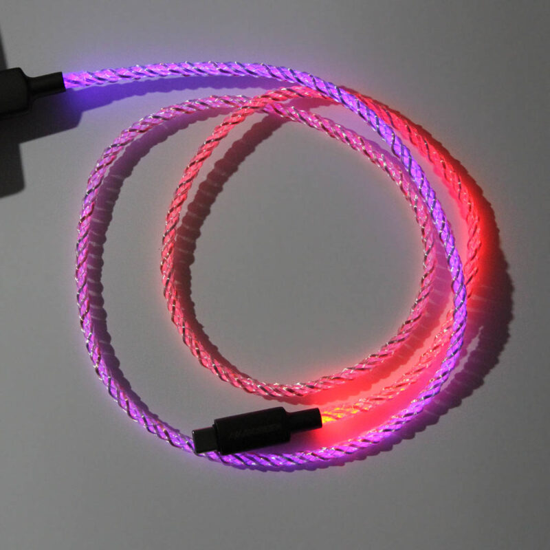 Purple to Red RGB Fade USB Cable by KILLSCREEN