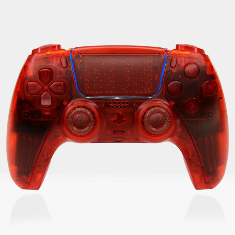 Clear Red PlayStation 5 PS5 Controller by Killscreen