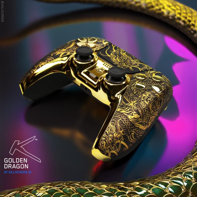 Killscreen Golden Dragon PS5 Controller Promo