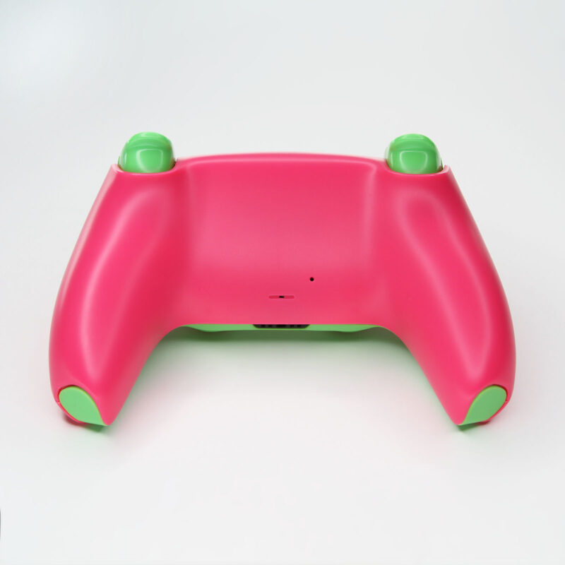 Back of Killscreens Guavatron Pink and Green PS5 Controller