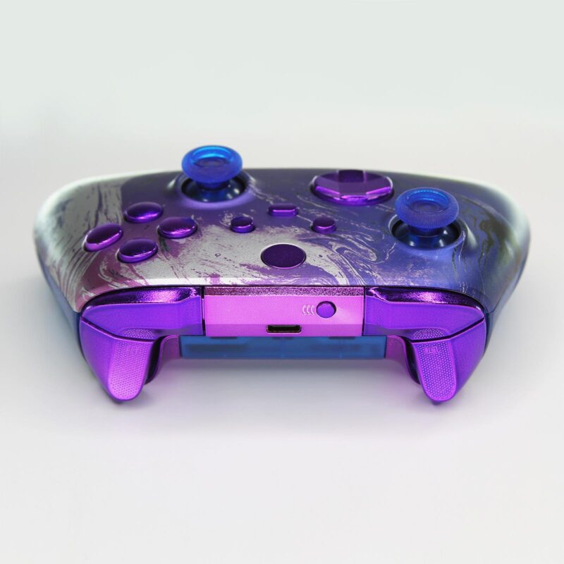 Back of Killscreen Viocid Purple Blue Xbox Series Wireless Controller
