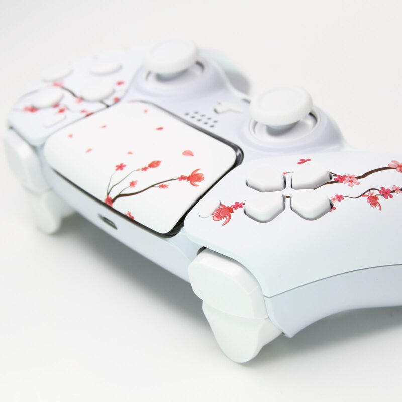 Left back of Cherry Blossom PlayStation 5 PS5 DualSense™ Wireless Controller by Killscreen