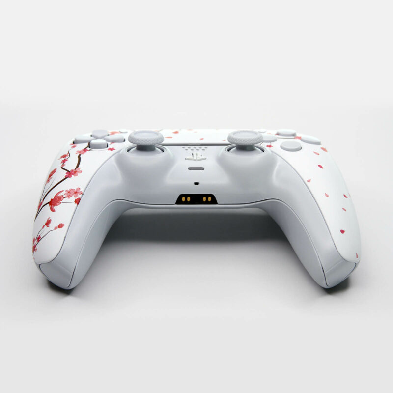 Front of Cherry Blossom PS5 Controller