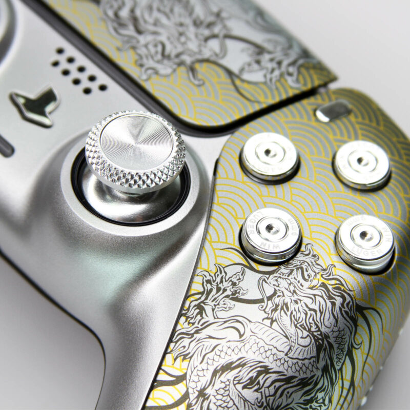 PS5 Luger silver aluminum bullet buttons