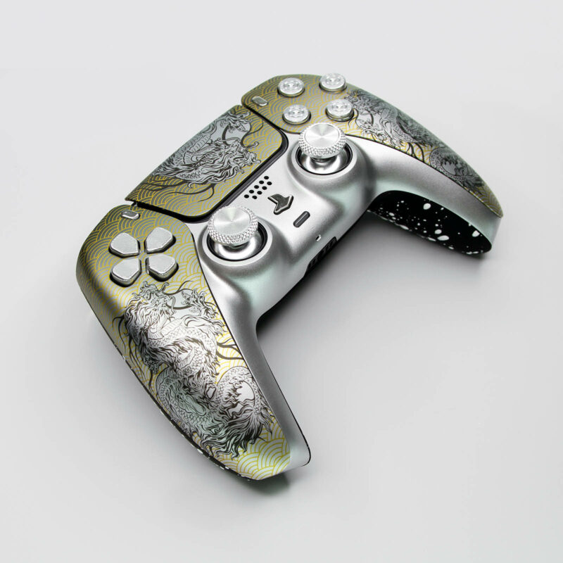 Top of Silver Dragon MKII PS5 Controller