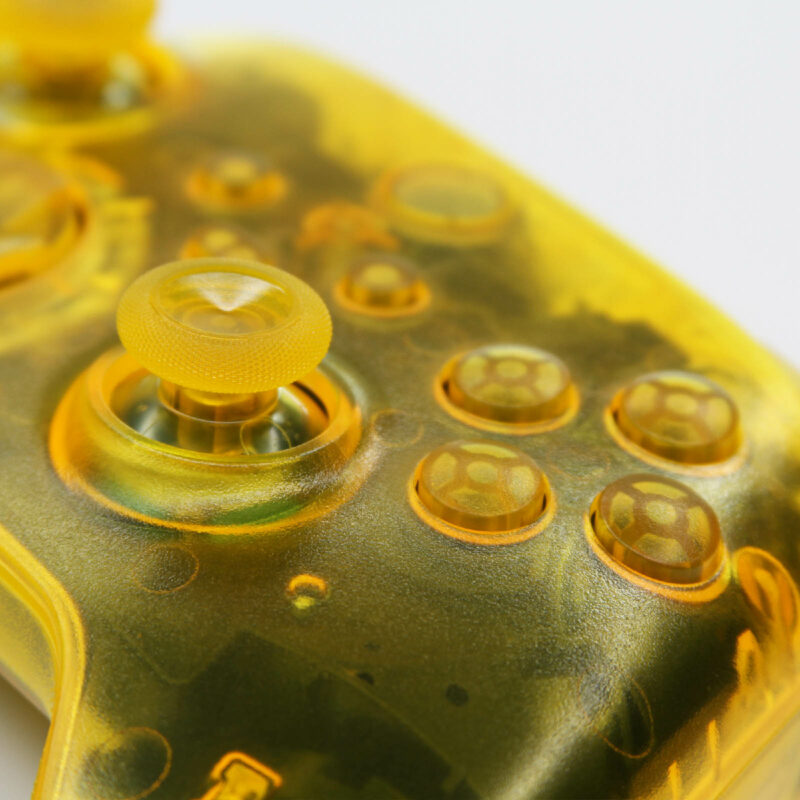 Clear Yellow Xbox Series Custom controller close up