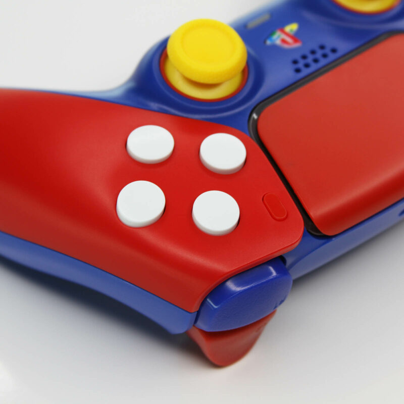 Close up of Mario PS5 Controller