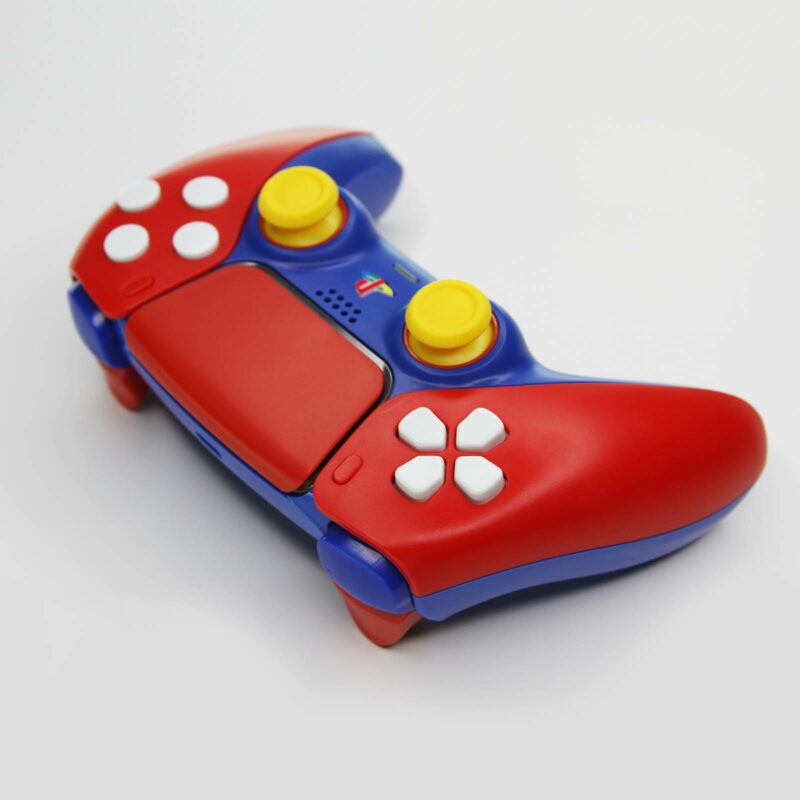 Top back left view of Mario PS5 Custom Controller