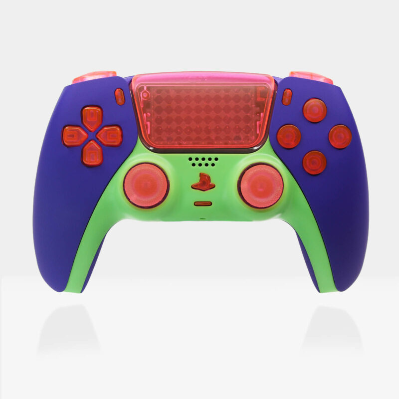 Purple Green Neon PS5 Custom Controller