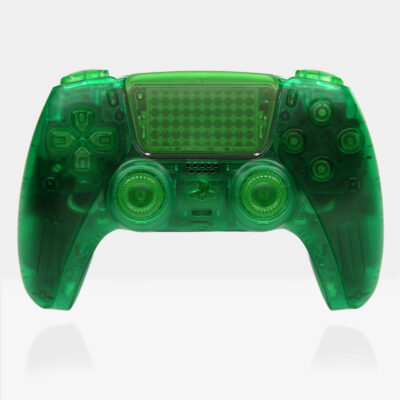 Clear Green PS5 Controller by Killscreen