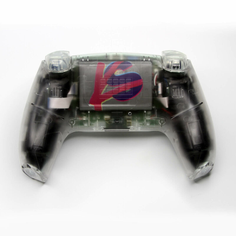 Back of Clear PS5 Controller by Killscreen