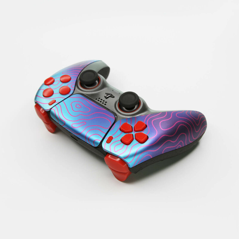 Back top view of Energon Wavy Lines PS5 Controller