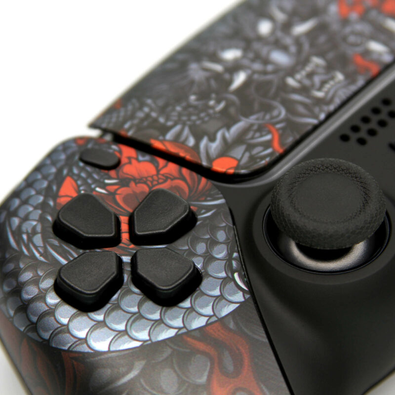 D-Pad of Dragon of the Red Lotus PS5 Controller by Killscreen