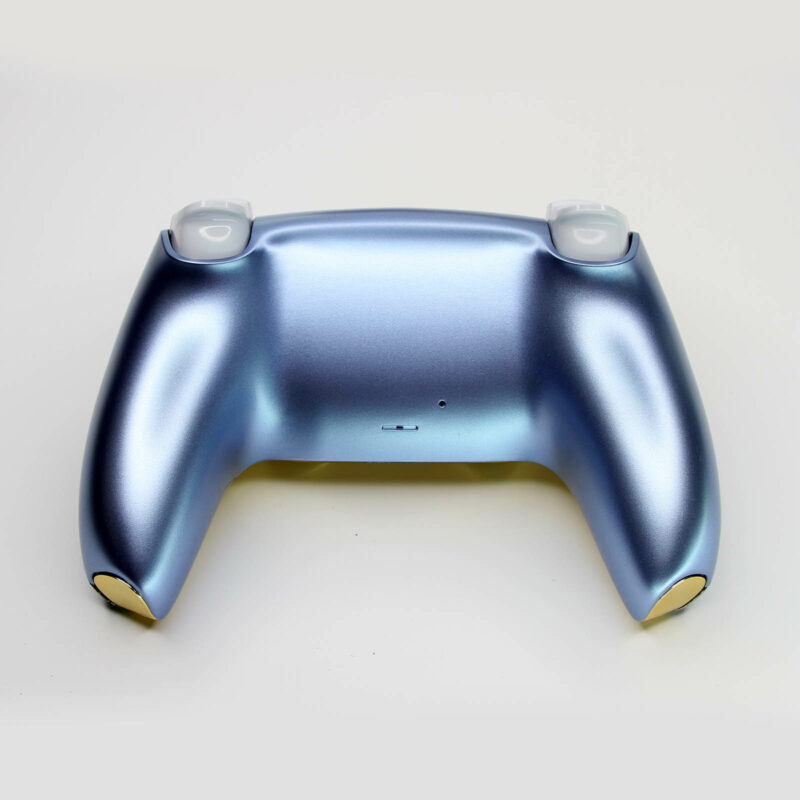Metallic Blue back shell on Nevermarble PS5 Controller