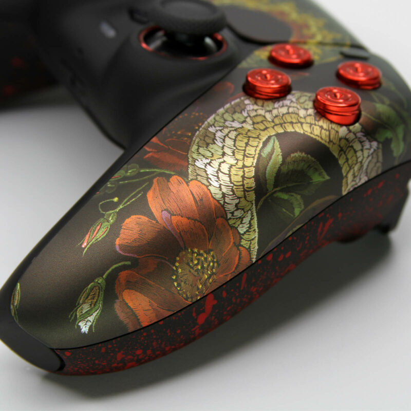 Snake with Flowers PS5 Controller