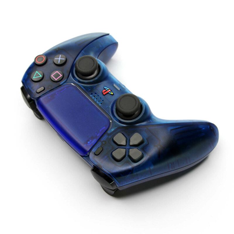 Rear back top angle of PS2 Ocean Blue Retro PS5 Controller