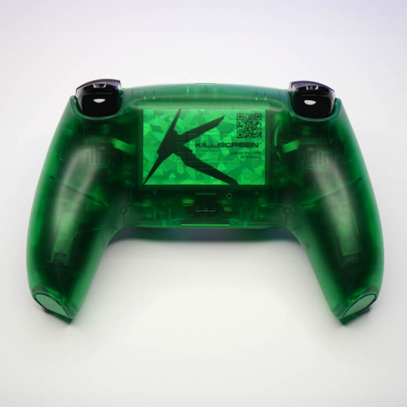 Back of Clear Green PS5 Controller