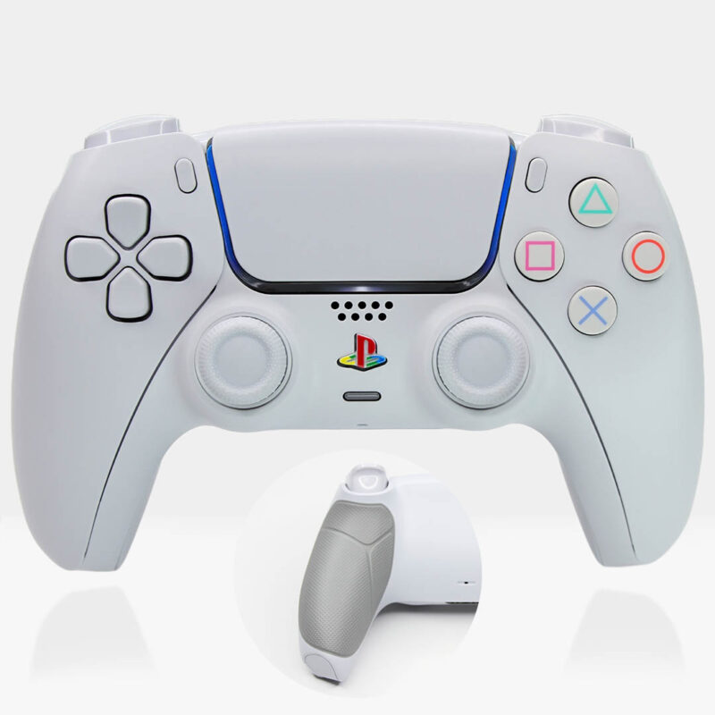 PSone Retro PS5 Controller with Grip Back