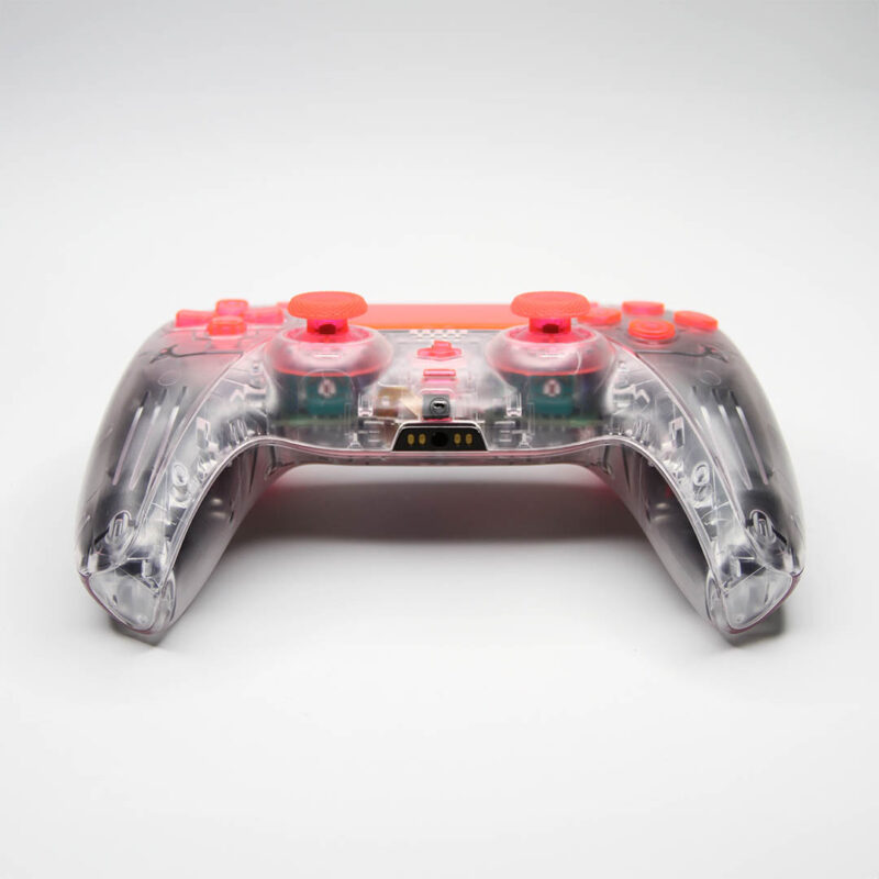 Front of Cryon Clear PS5 Controller by Killscreen