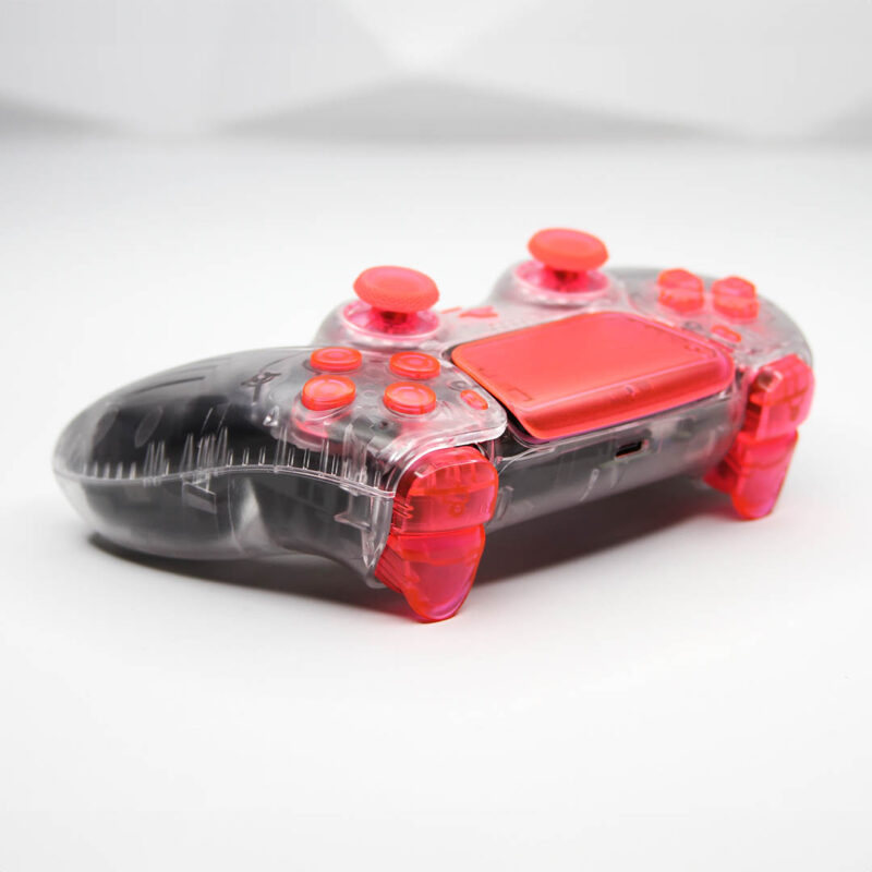 Back angle of Cryon Clear PS5 Controller by Killscreen