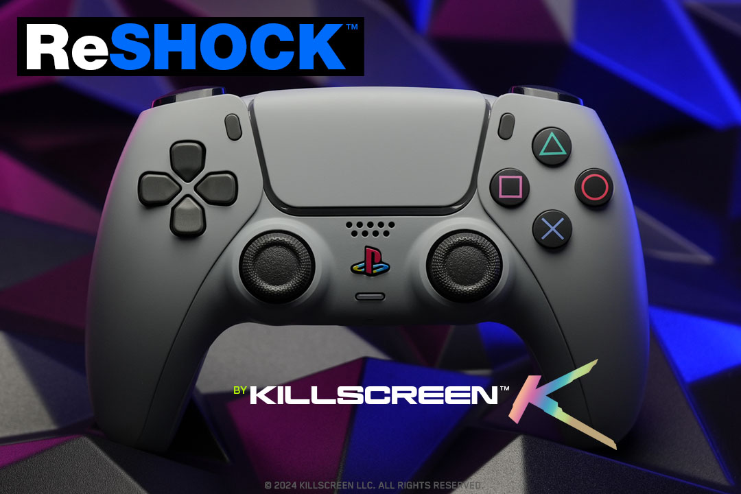 Killscreen PS1 Gray ReSHOCK PlayStation 5 Controller