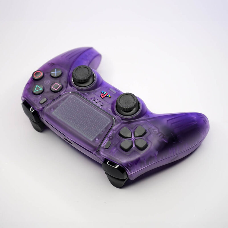 Top dpad view of Atomic Purple Retro PS5 controller