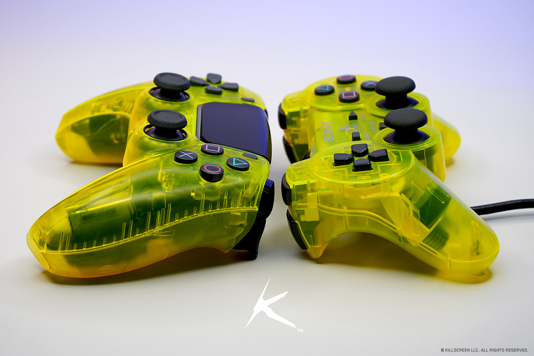 Killscreen's Lemon Yellow PS5 with SCPH-10010Y DualShock Controller