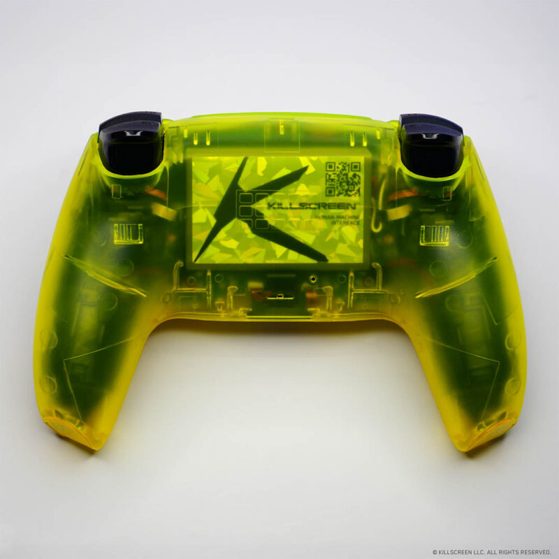 Back of Lemon Yellow PS5 Controller