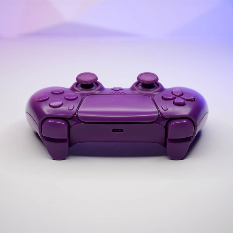 Rear of Purple PS5 DualSense controller by Killscreen