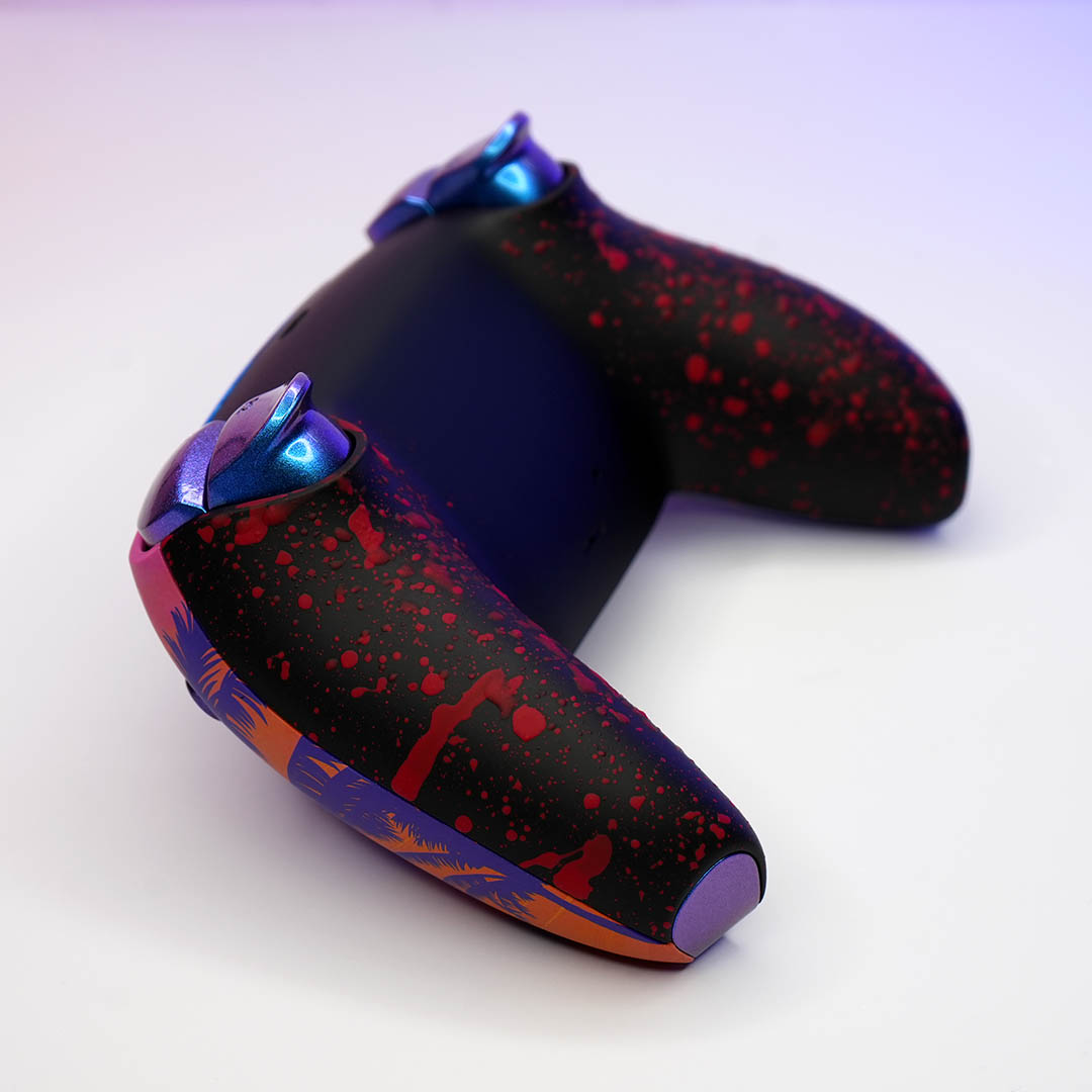 Left blood splatter grip on GTA6 PlayStation 5 DualSense by Killscreen