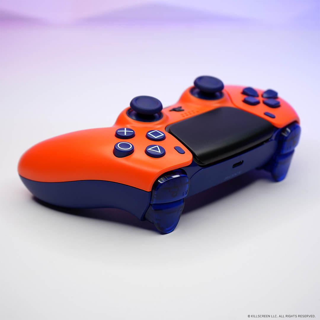 Action buttons angle of Sunset Orange PS5 Controller