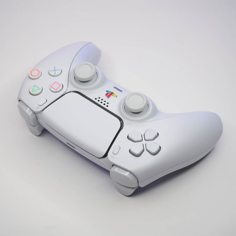 D-Pad angle of PSone White OEM PS5 Controller by Killscreen