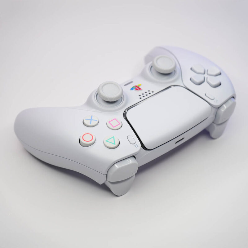 Shape buttons angle of PSone White OEM PlayStation 5 DualSense Controller by Killscreen