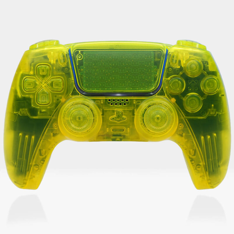 Triple Lemon Yellow clear PS5 Controller