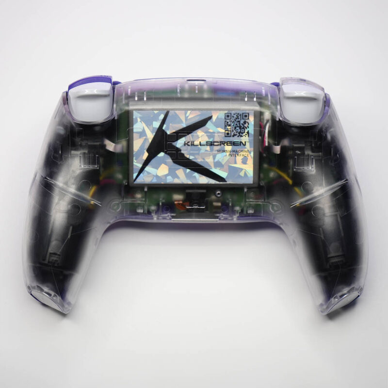 Clear back on Indigo/Clear CubeSense PS5 Controller