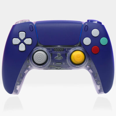 Indigo Clear CubeSense Gamecube style PS5 Controller by Killscreen