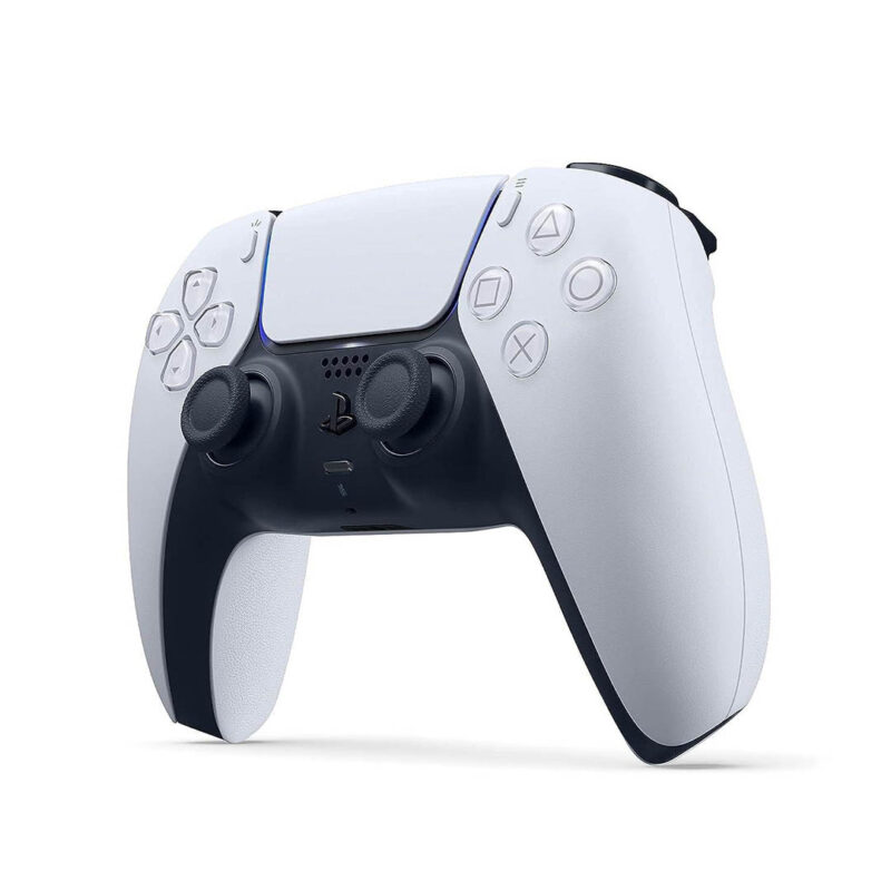 Angle view of White PlayStation 5 DualSense Controller