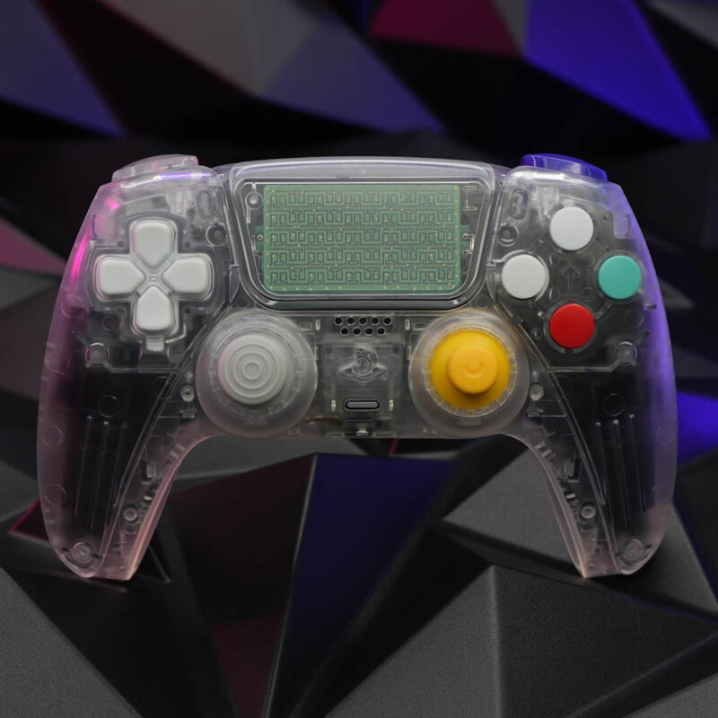 Skeleton CubeSense Clear GameCube-Inspired PS5 DualSense Controller by Killscreen