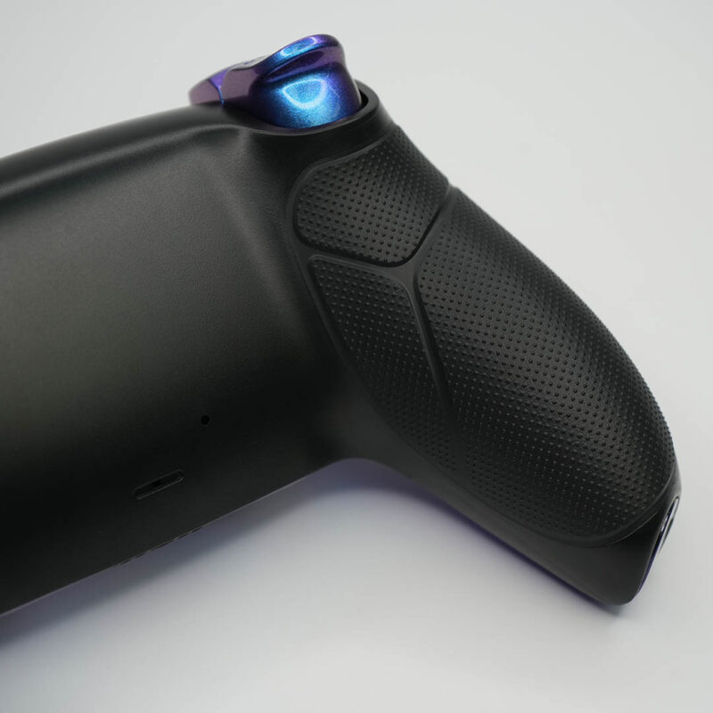 Back grip on Dark Matter PlayStation 5 DualSense Controller by Killscreen