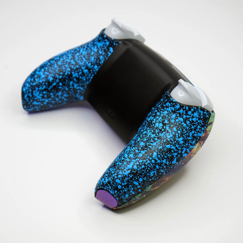 Storm surge blue splatter back on Stormrider PS5 Controller