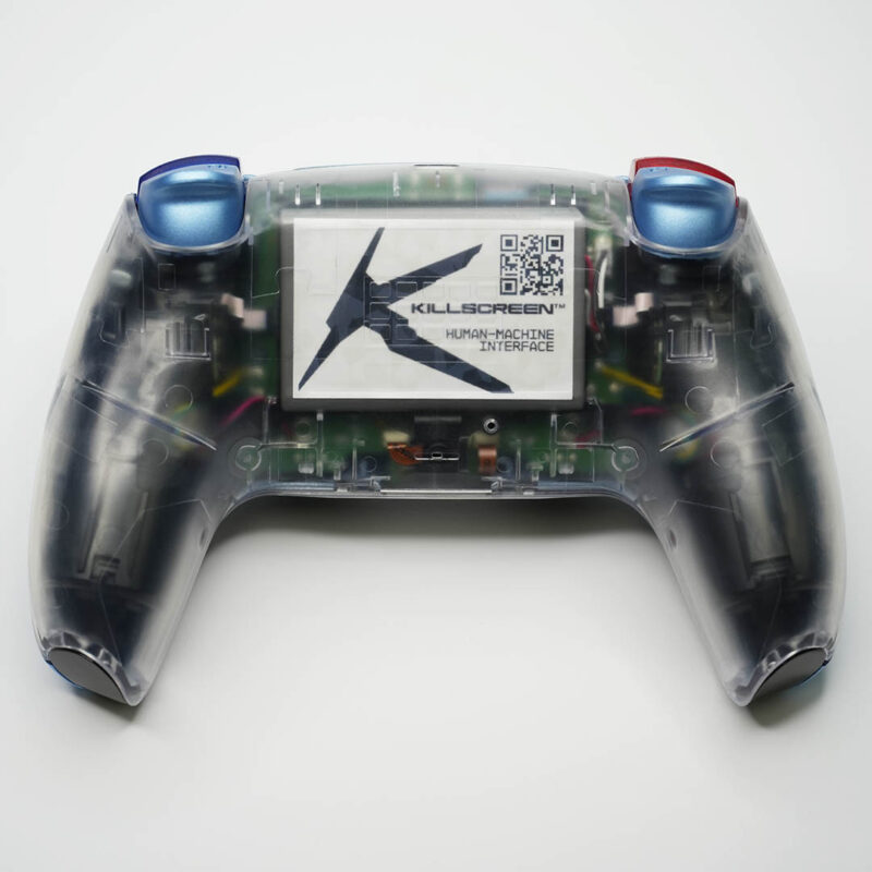 Back of RoboSense TEI RoboCop PS5 DualSense Controller by Killscreen