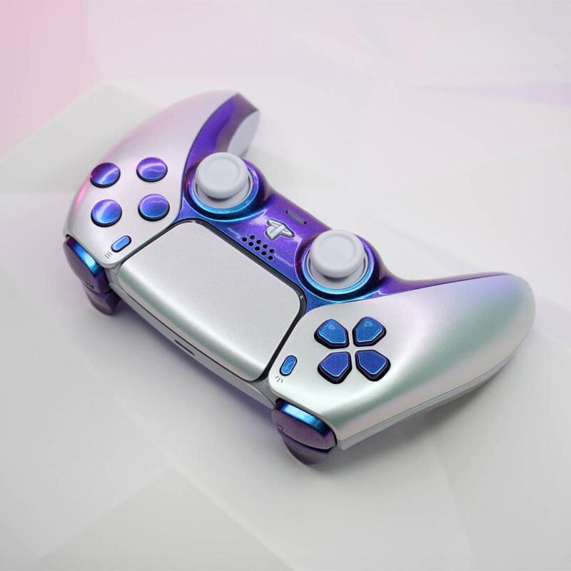 Top of Arctica pearl color shift PS5 DualSense Controller