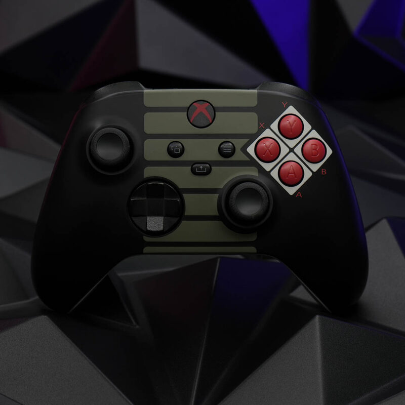 Killscreen NES (Nintendo Entertainment System) Xbox Series X/S Controller on black background