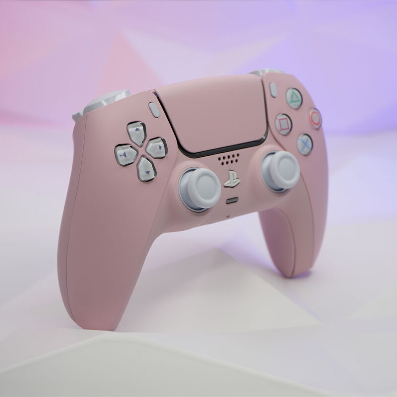 Standing D-Pad angle of light pink custom PlayStation 5 Controller