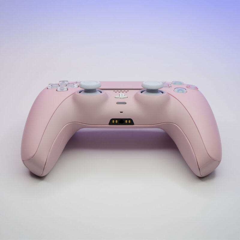 Front of Kawaii Sakura Light Pastel Pink PlayStation 5 DualSense Controller by Killscreen