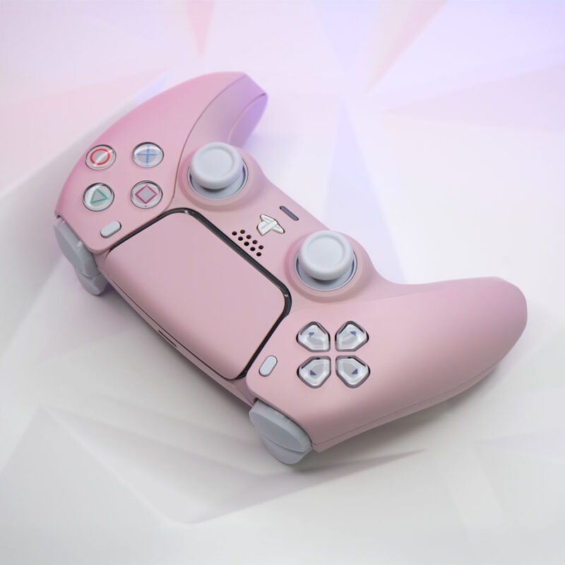 Top view of Sakura Pink PlayStation 5 Controller